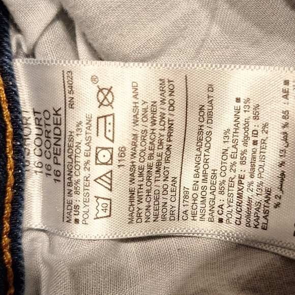 q. Old Navy Blue Jeans Rockstar Super Skinny Distressed Size 16 - Picture 4 of 4